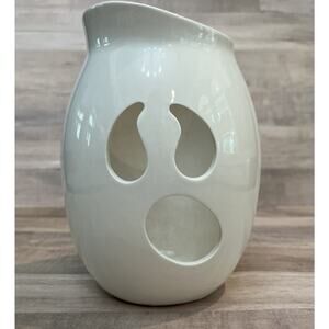 Vintage White Ghost‎ Candle Holder Lantern Votive 7" Halloween Friendly Ghost